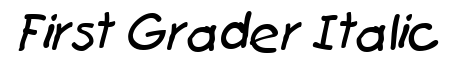 First Grader Kursiv