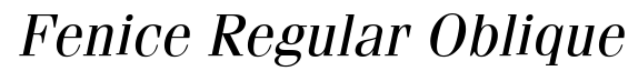 Fenice Regular Oblique