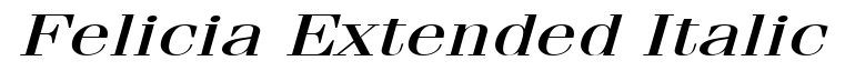 Felicia Extended Italic