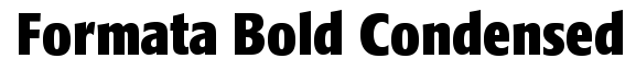 Formata Bold Condensed