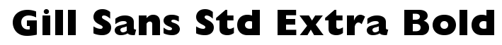 Gill Sans Std Extra Bold