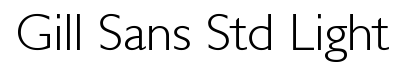 Gill Sans Std Light