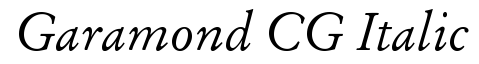 Garamond CG Italic