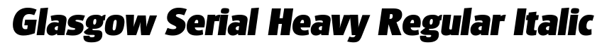 Glasgow-Serial-Heavy-Regular Italic