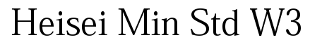 Heisei Mincho Std W3