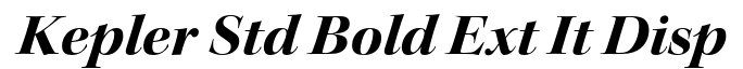 Kepler Std Bold Extended Italic Display