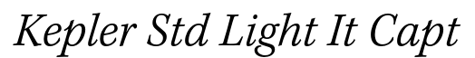 Kepler Std Light Italic Caption