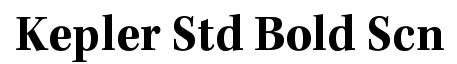 Kepler Std Bold Semicondensed