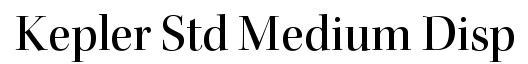 Kepler Std Medium Display