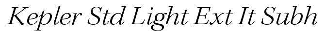 Kepler Std Light Extended Italic Subhead