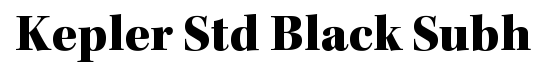 Kepler Std Black Subhead