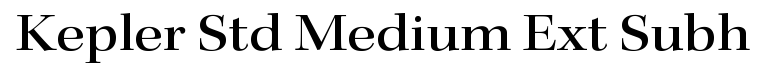 Kepler Std Medium Extended Subhead