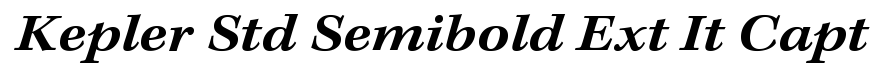 Kepler Std Semibold Extended Italic Caption