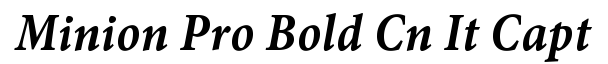 Minion Pro Bold Cond Italic Caption