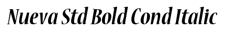 Nueva Std Bold Condensed Italic