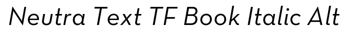 Neutra Text TF Alt Italic
