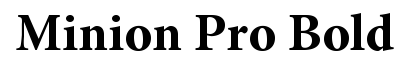 Minion Pro Bold