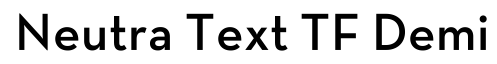 Neutra Text TF Light Demi