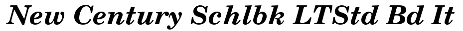 New Century Schoolbook LT Std Bold Italic