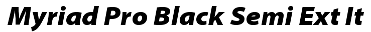Myriad Pro Black Semi Extended Italic