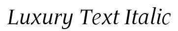 Luxury Text Italic