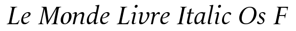 Le Monde Livre Os F Italic