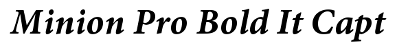 Minion Pro Bold Italic Caption
