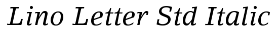 Lino Letter Std Italic