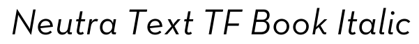 Neutra Text TF Italic