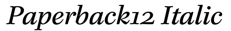 Paperback 12 Italic