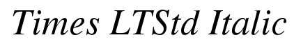 Times LT Std Italic