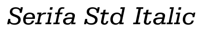 Serifa Std 56 Italic
