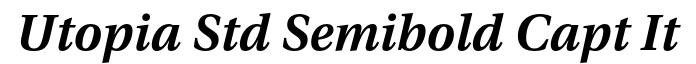 Utopia Std Semibold Caption Italic