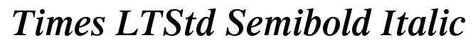 Times LT Std Semibold Italic
