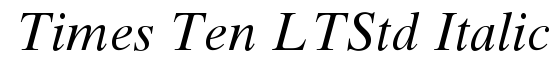 Times Ten LT Std Italic