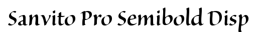 Sanvito Pro Semibold Display