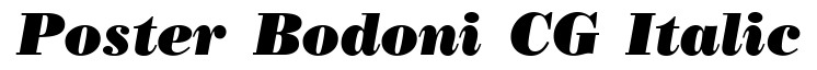 Poster Bodoni CG Italic