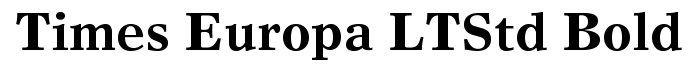 Times Europa LT Std Bold