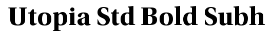Utopia Std Bold Subhead