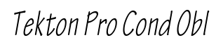 Tekton Pro Condensed Oblique