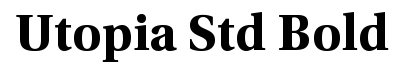Utopia Std Bold