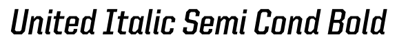 United Italic Semi Cond Bold