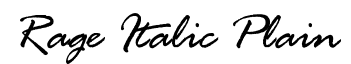 Rage Italic Plain