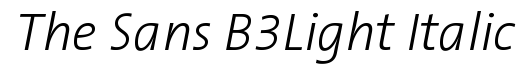The Sans B3 Light Italic