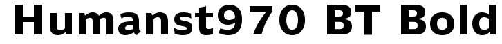 Humanst970 BT Bold