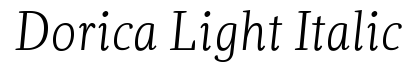 Dorica Light Italic