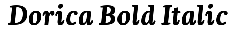Dorica Bold Italic