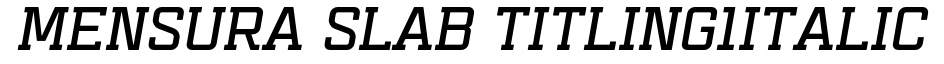 Mensura Slab Titling 1 Italic