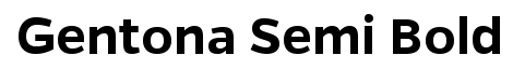 Gentona Semi Bold