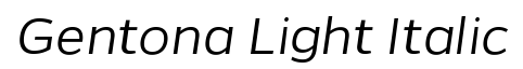 Gentona Light Italic